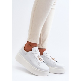 Vinceza Women's platform sneakers White 1