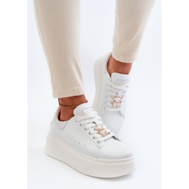Vinceza Women's platform sneakers White 2
