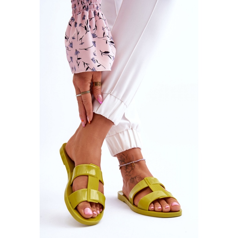 ZAXY vegan women's slippers green 1