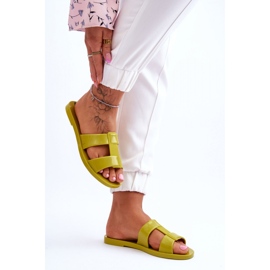 ZAXY vegan women's slippers green 2