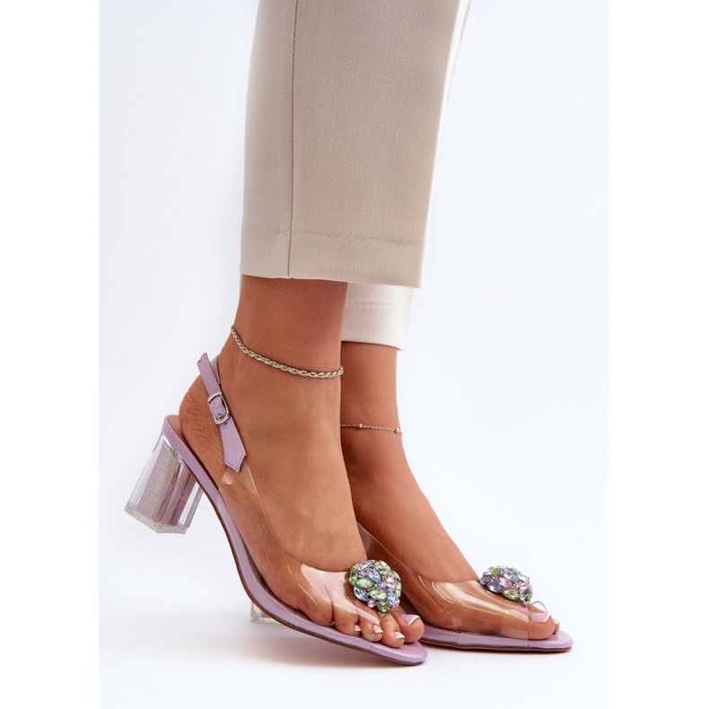 D&A Stylish Violet high-heeled sandals purple 1