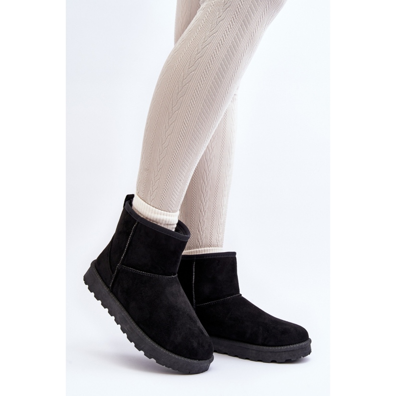 Black suede snow boots 1