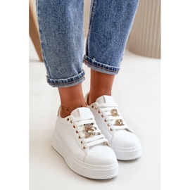 Sports Shoes With White/Gold Decoration 1