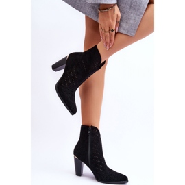 Women's ankle boots with a zippered upper black 2