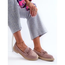 Dirty Pink suede moccasins 1