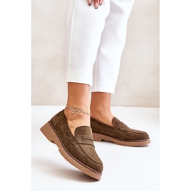 Moccasins Model C-528 Dark Green 1