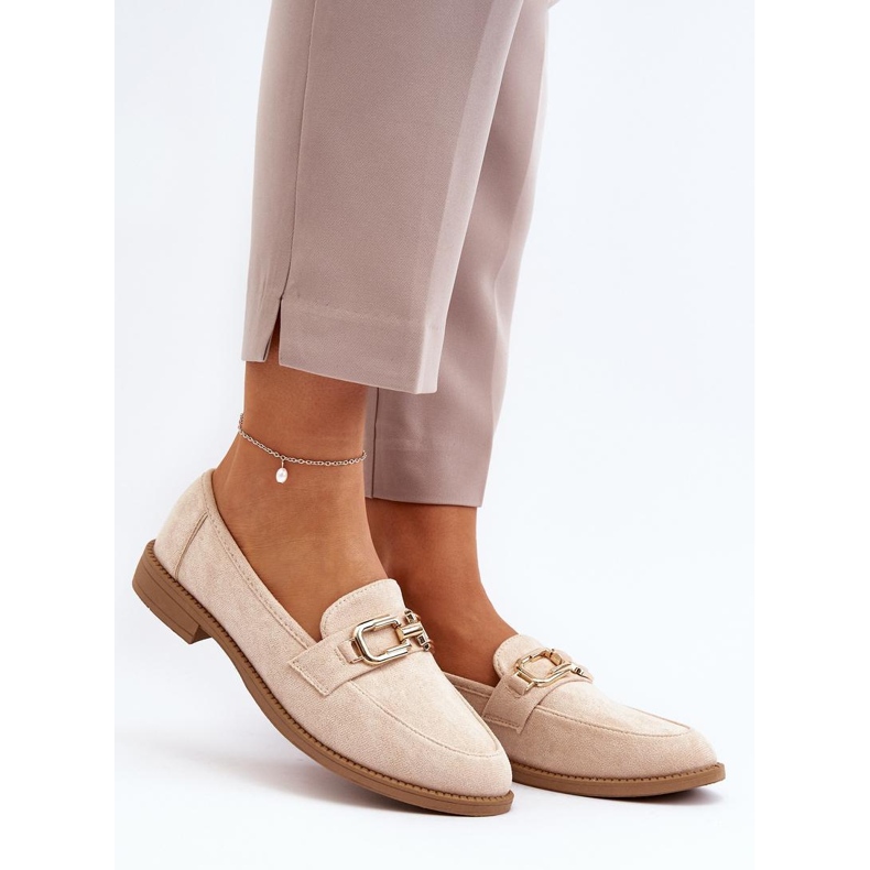Moccasins Model 8336-79 Beige 1