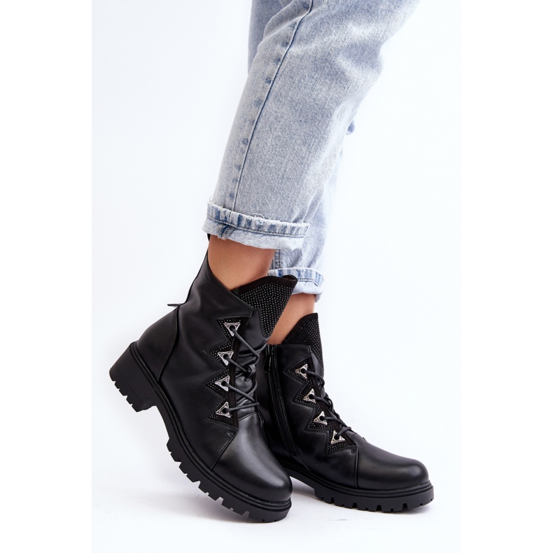 Model S.Barski HY93-52A Black boots 1