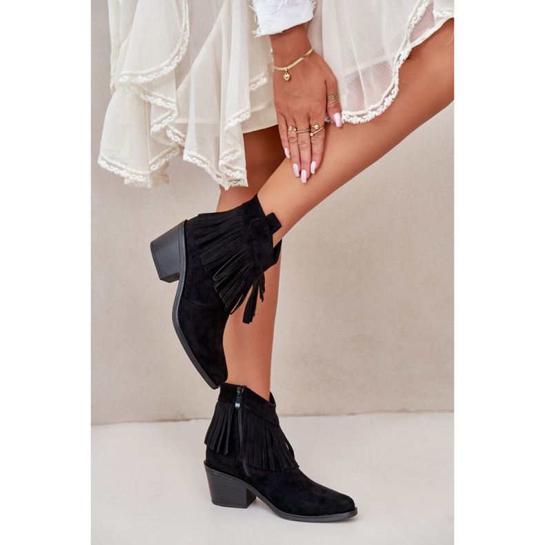 S. BARSKI Boots with fringes Model S.Barski Black 1