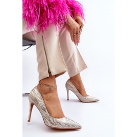 Gold High Heel Pumps yellow 2 Gold High Heel Pumps yellow 2