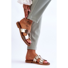 Sandal Flip-flops Model 40326 Gold golden 1