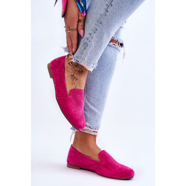 Moccasins Model LR29515 Fuchsia pink 2