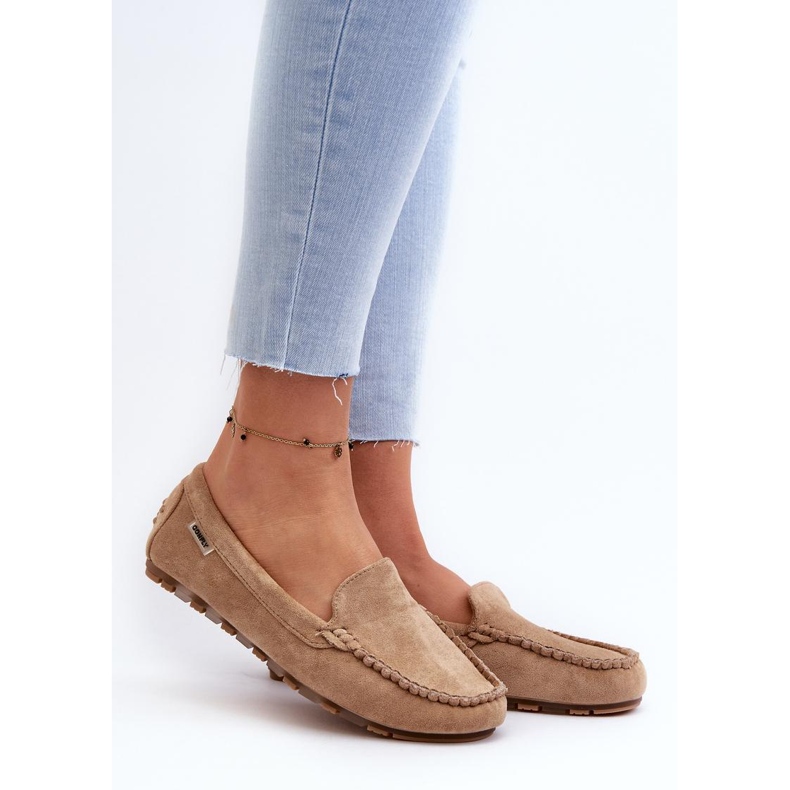 Brown suede moccasins 1