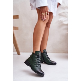 Women's Insulated Boots with Decoration Jezzi ASA198-21 green 1