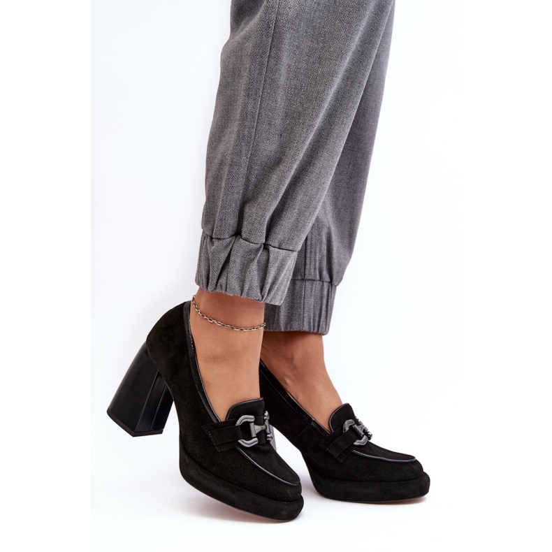 Women's pumps with decoration Laura Messi 2706 500-173 black 1 Women's pumps with decoration Laura Messi 2706 500-173 black 1