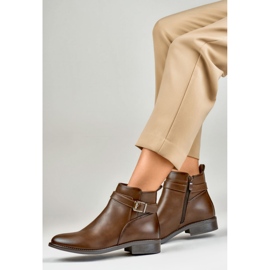 Women's boots CH2225BR beige and brown 1