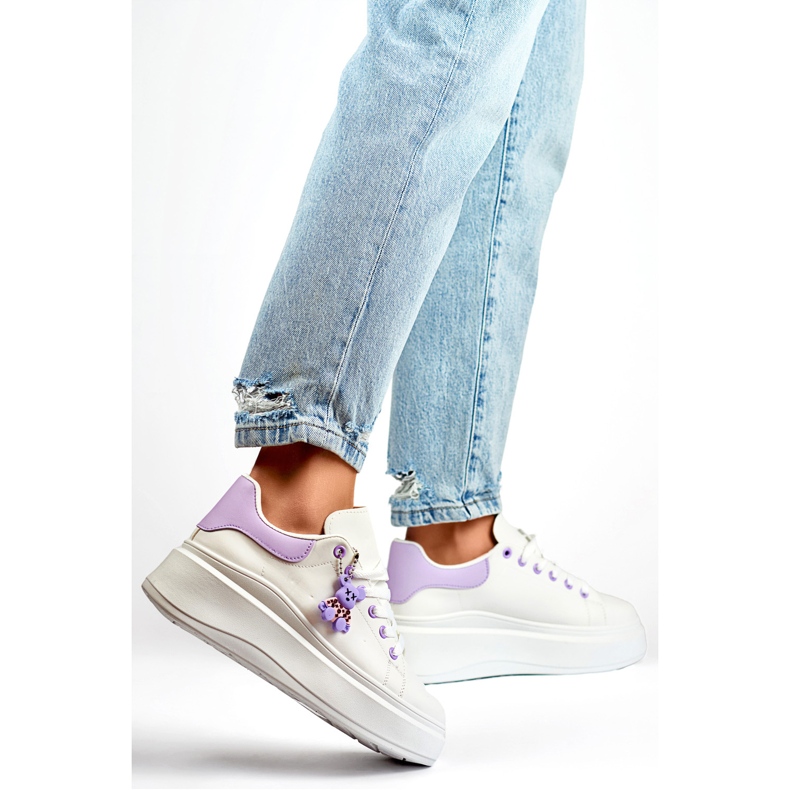 Women's Sports Shoes LL23171PU white 1