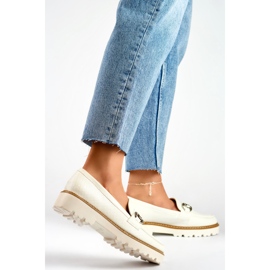Women's shoes with decoration GQ97W, ​​white 1