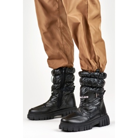 Women's Fur-Lined Snow Boots OH-29B, black 1