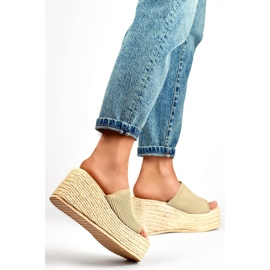 Women's wedge sandals 7237GO gold yellow 1