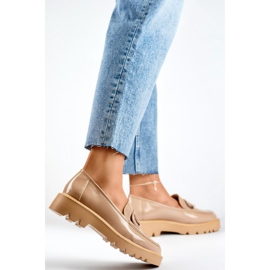 Women's shoes with decoration 23-10862BE beige 1