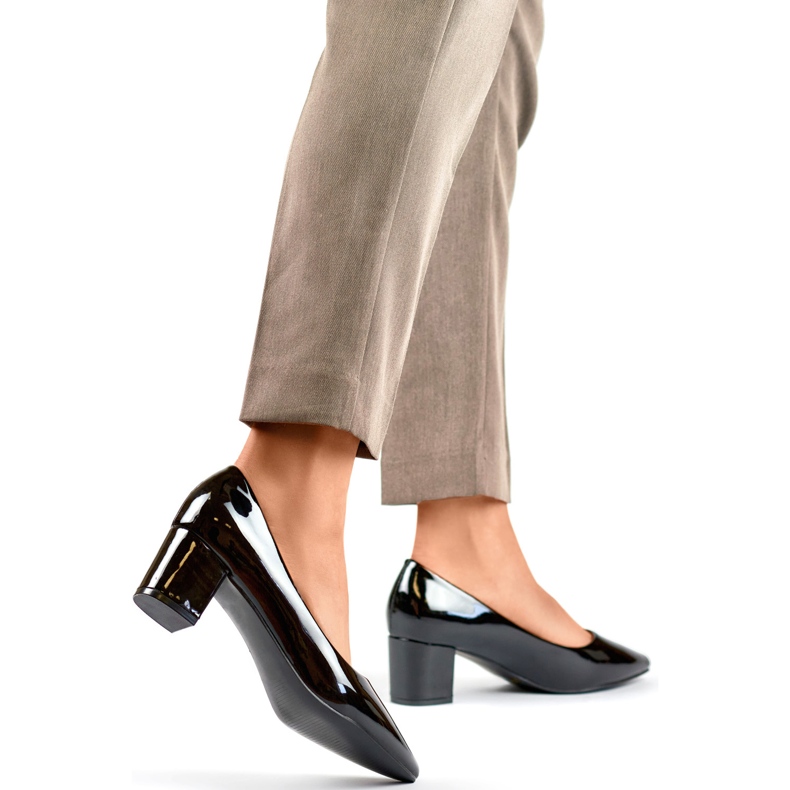 Ladies' patent pumps CIC-312B, black 1