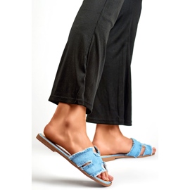 Jeans MTBL04L.DE women's flip-flops, blue 1