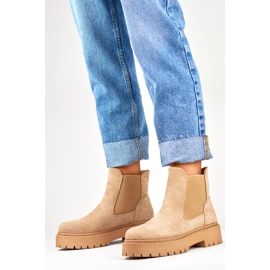 Chelsea boots Model HB-170KH Beige - PRIMO 1 Chelsea boots Model HB-170KH Beige - PRIMO 1