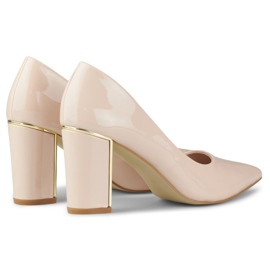 Women's Patent Pumps GD-DO112B-BE, beige 2 Women's Patent Pumps GD-DO112B-BE, beige 2