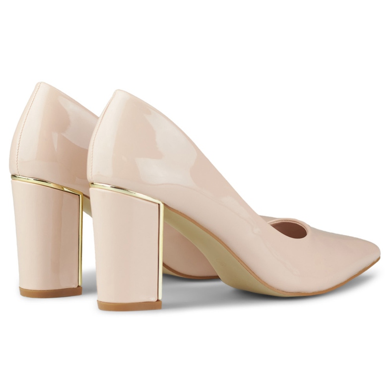 Women's Patent Pumps GD-DO112B-BE, beige 2 Women's Patent Pumps GD-DO112B-BE, beige 2
