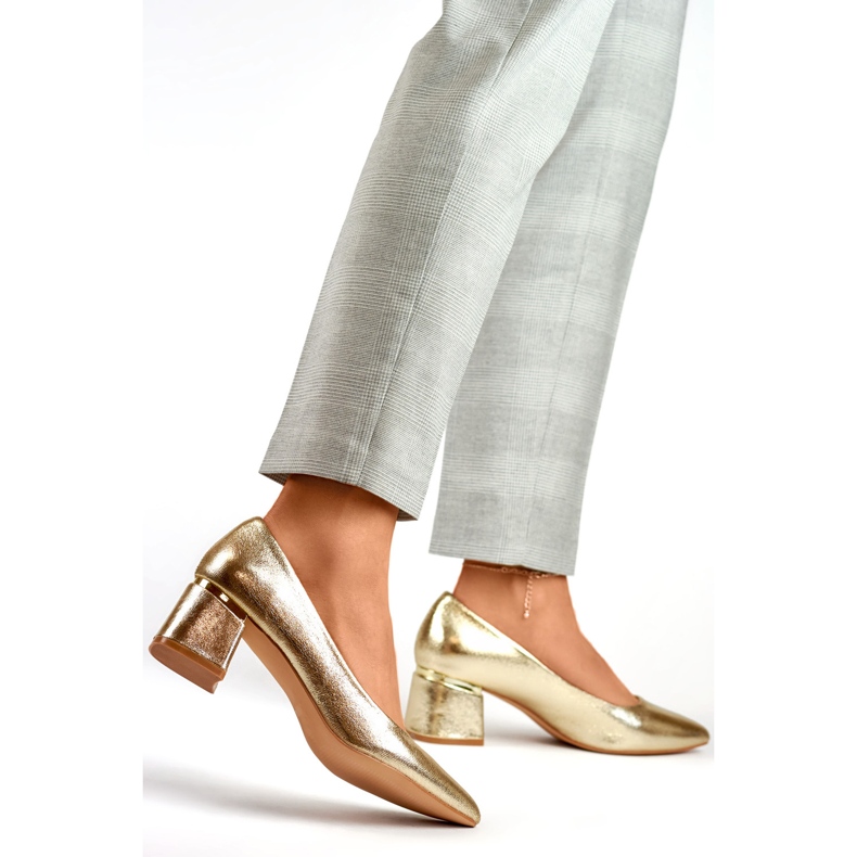 Women's Metallic Pumps GD-XR-102GO, gold golden 1