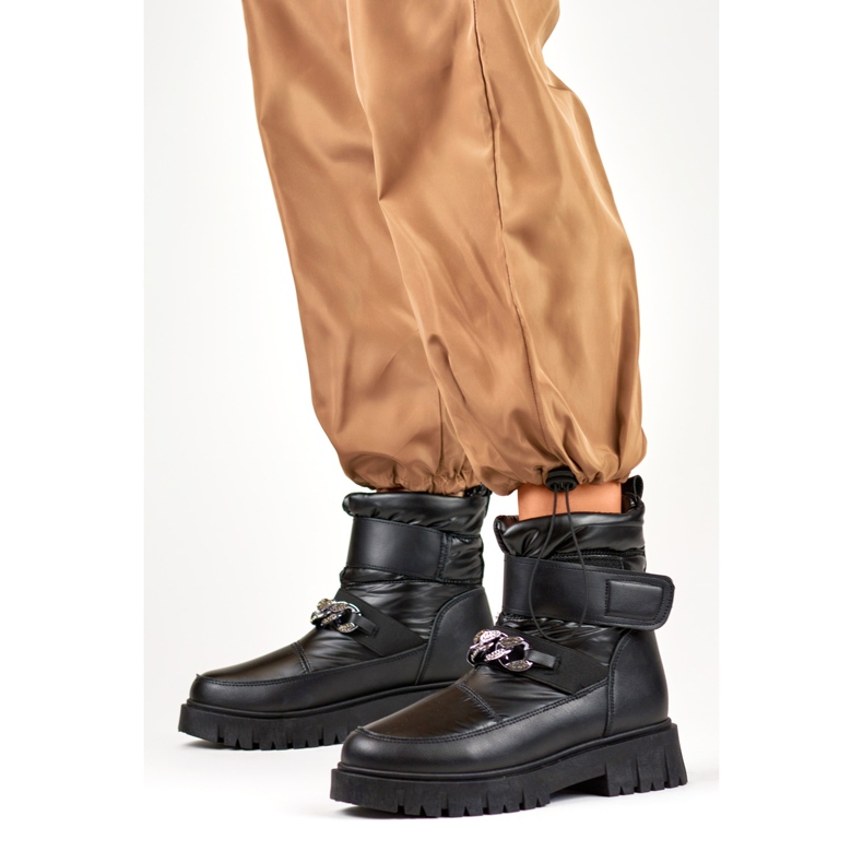 Snow boots Model JH-5B Black - PRIMO 1
