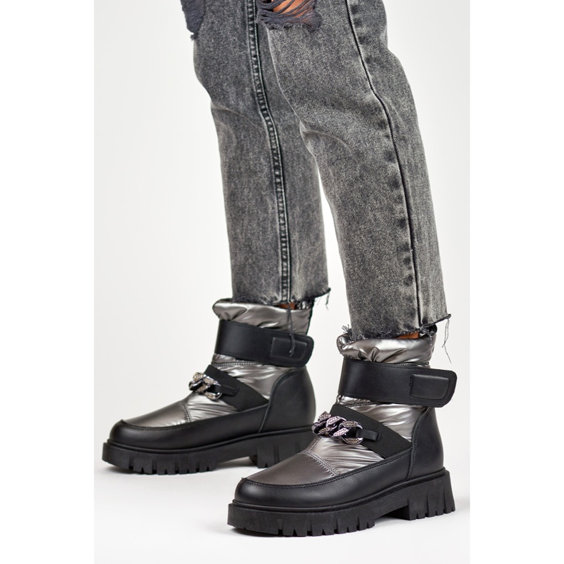 Snow boots Model JH-5SI SIlver 1