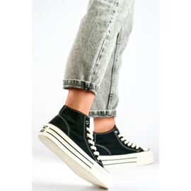 Platform sneakers BL507B, black 1