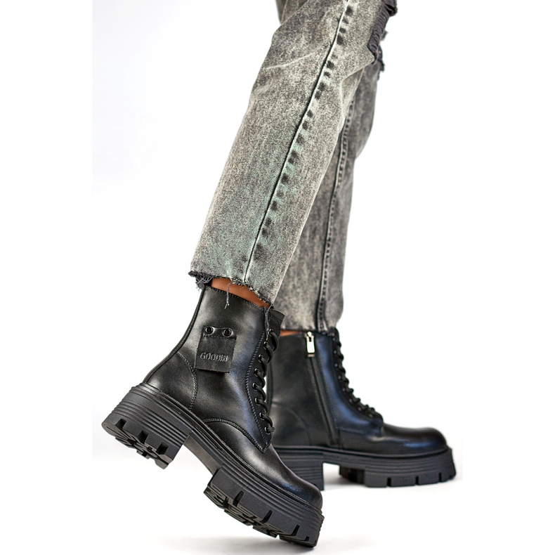 Women's Leather Boots GD-TL56B, black 1 Women's Leather Boots GD-TL56B, black 1