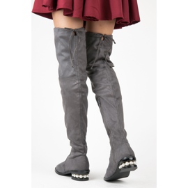 Fashion Gray musketeers with pearls grey 2