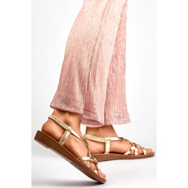 Women's sandals PS07GO gold golden 1