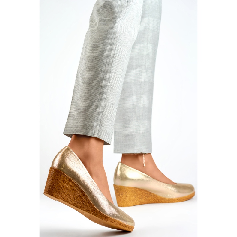 Women's Wedge Pumps GD-651A-L.GO golden 1