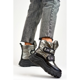 Snow boots fastened with Velcro 22-PY16062SI grey 2