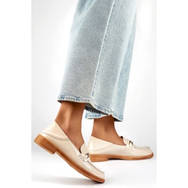 Women's shoes with decoration 24-58233BE beige 1