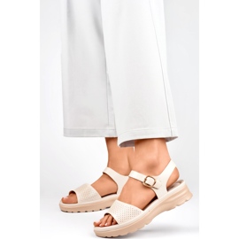 Sandals Model GD-FL1235BE Beige - PRIMO 1