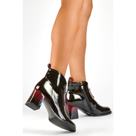 Women's boots GD-FL2107B Patent leather black 1