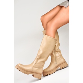 Model 888-66A-BE Beige boots - PRIMO 1