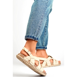 Women's sandals G3179-7BE beige 1