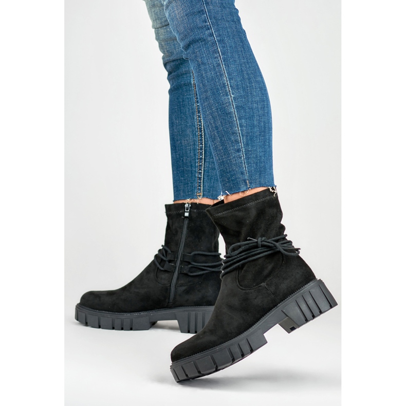 Boots Model DE1127S-B Black Suede 2