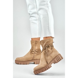 Boots Model DE1127NU Beige Suede - PRIMO 1