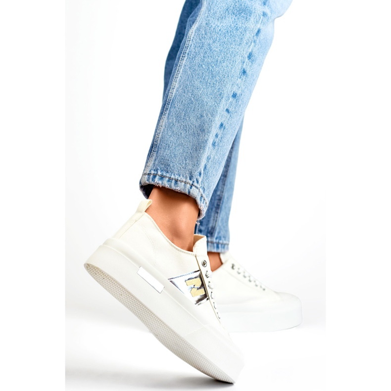 Women's Sneakers on the Platform LY100W white 1