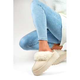 Women's Insulated Slippers 81366-3BE beige 2