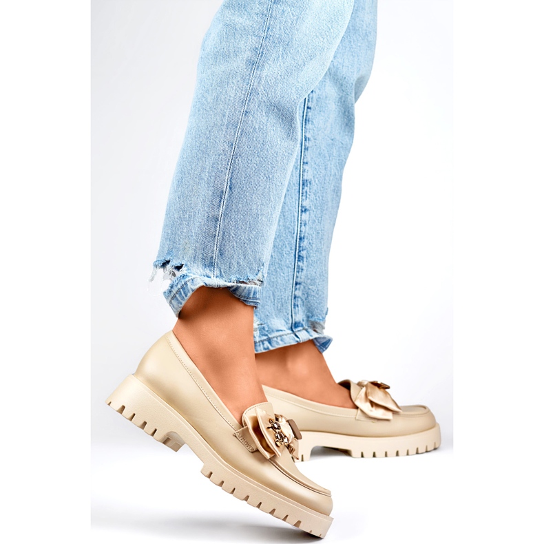Moccasins Model 2306BE Beige 1