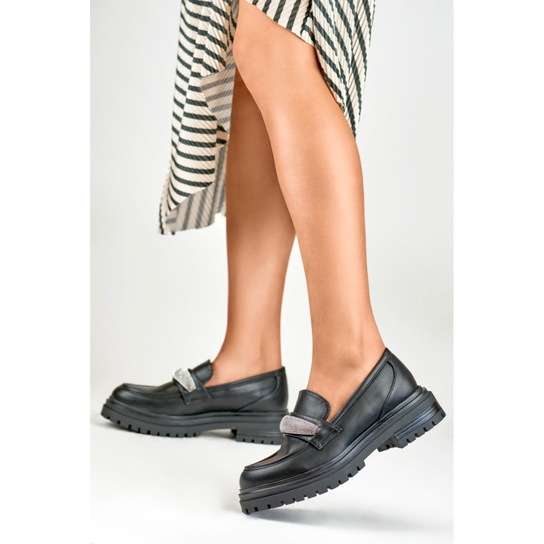 Women's shoes with decoration 7961B black 2